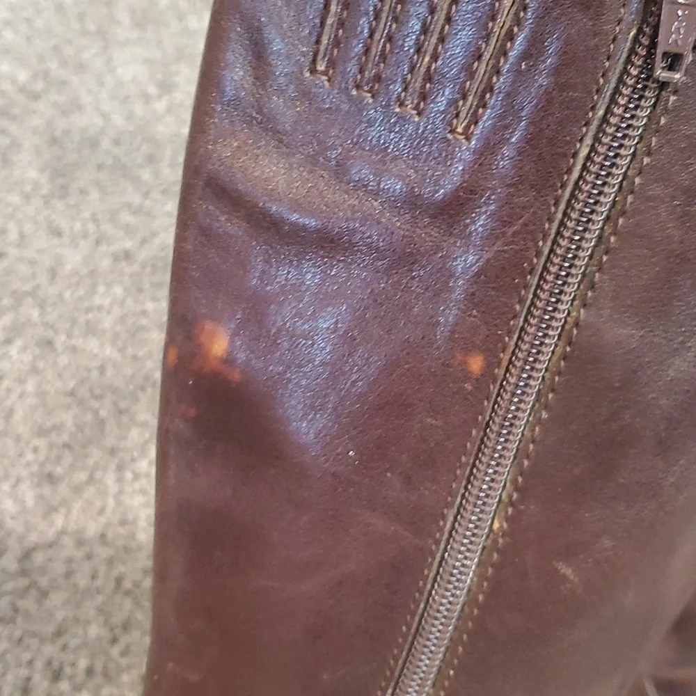 Born Women Leather Tall Heels Boots shoes s 6 - Picture 8 of 13